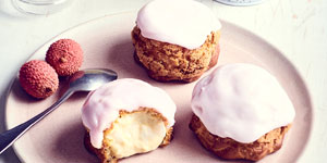 Pink Lychee Choux Pastries Flavoured With Paris For Her